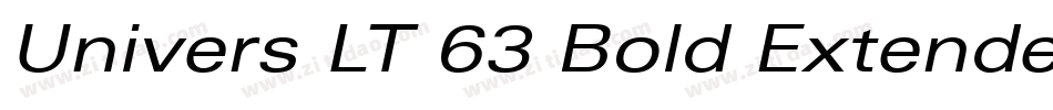 Univers LT 63 Bold Extended字体转换